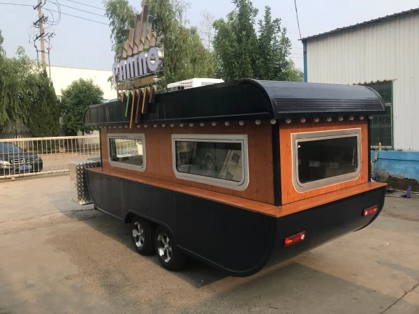 Streamlined Vessel Shape Food Trailer